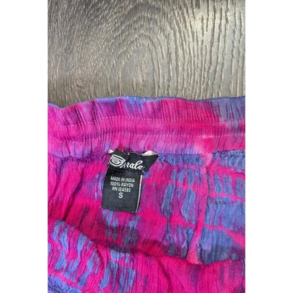 Burrale Vintage Bohemian Maxi Women's Skirt Purple Pink Blue Size Small (383)